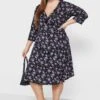 ONLY CARMAKOMA Floral Print Wrap Dress -CARMAKOMA Clothing Sales 1 zoom desktop 114