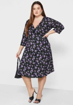 ONLY CARMAKOMA Floral Print Wrap Dress