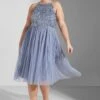 Halter Neck Tulle Sequin Detail Dress -CARMAKOMA Clothing Sales 1 zoom desktop 115