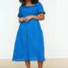 Polka Dot Ruffle Detail Dress -CARMAKOMA Clothing Sales 1 zoom desktop 116