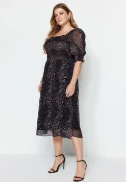 Printed Square Neck Dress