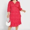ONLY CARMAKOMA Ruffle Hem Wrap Dress 2 ONLY CARMAKOMA Ruffle Hem Wrap Dress -CARMAKOMA Clothing Sales 1 zoom desktop 135