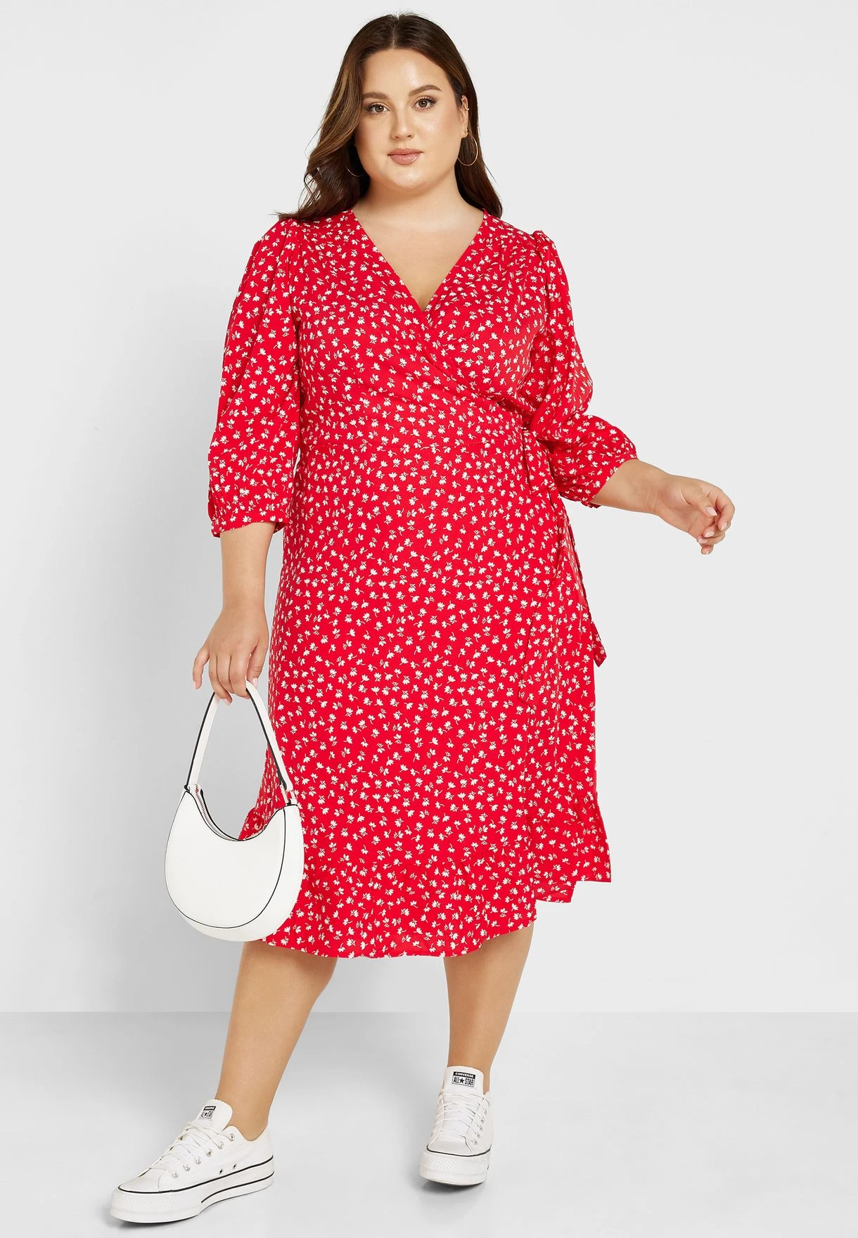 ONLY CARMAKOMA Ruffle Hem Wrap Dress 3 ONLY CARMAKOMA Ruffle Hem Wrap Dress