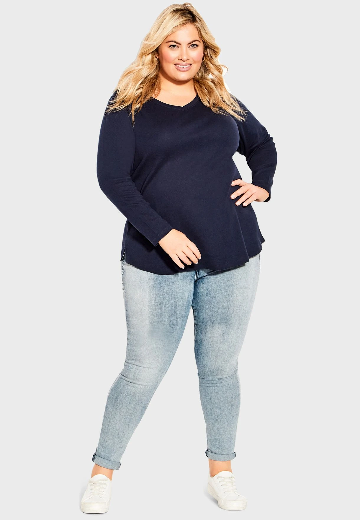 City Chic V-Neck T-Shirt 3 City Chic V-Neck T-Shirt