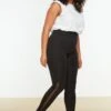 High Waist Tulle Detail Leggings 1 High Waist Tulle Detail Leggings -CARMAKOMA Clothing Sales 1 zoom desktop 178