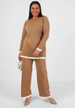 Round Neck Knitted Top & Pants Set