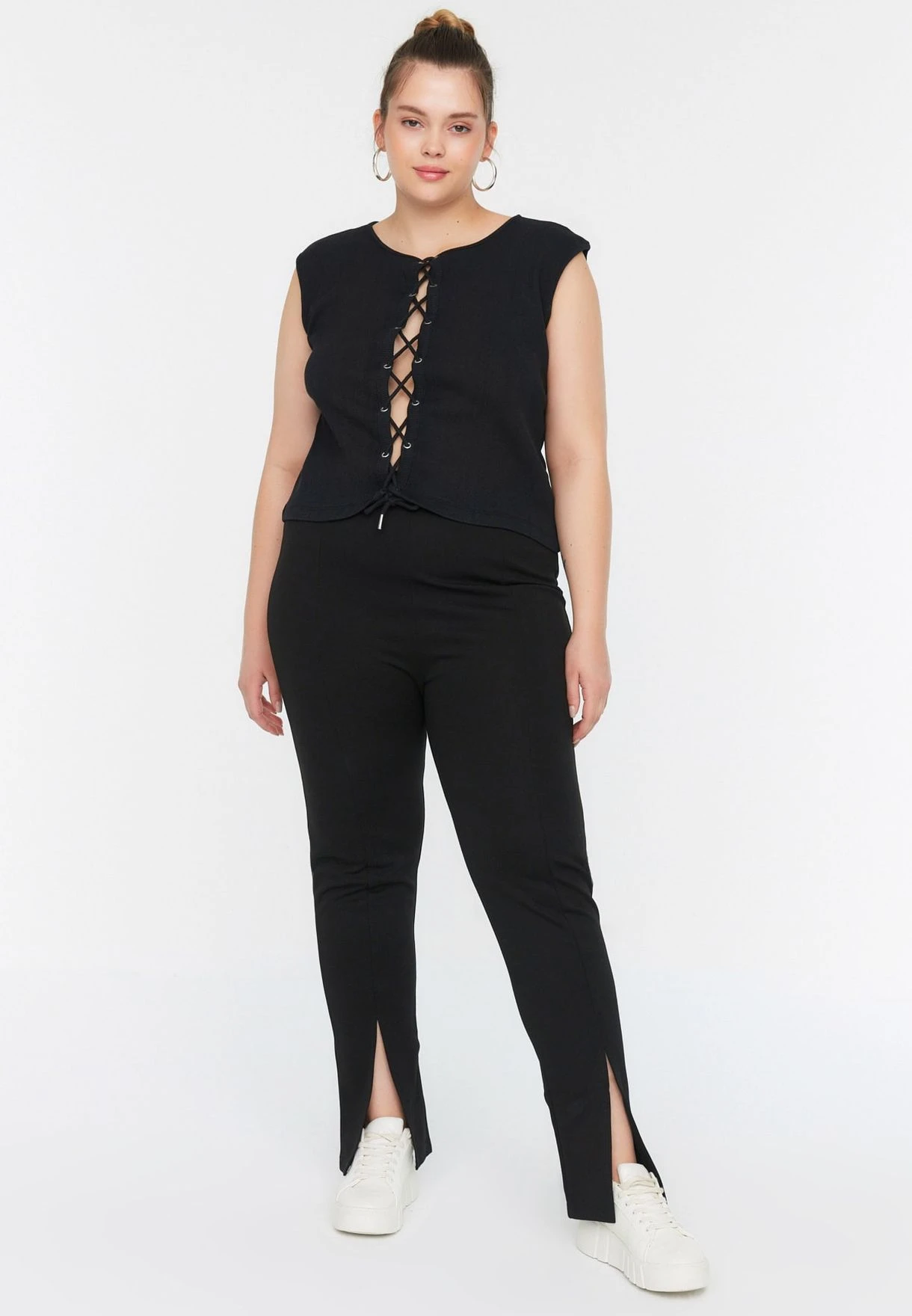 Front Slit Hem Pants 3 Front Slit Hem Pants