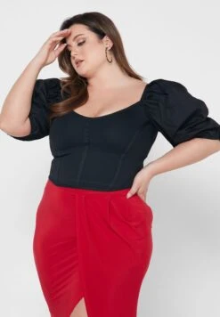 Puff Sleeve Knitted Top