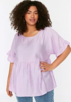 Crew Neck Ruffle Detail Top