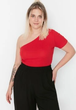 One Shoulder Ribbed Top