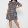 Gingham Jersey Frill Hem Dress -CARMAKOMA Clothing Sales 1 zoom desktop 30