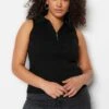 Zip Neck Ribbed Top 2 Zip Neck Ribbed Top -CARMAKOMA Clothing Sales 1 zoom desktop 314
