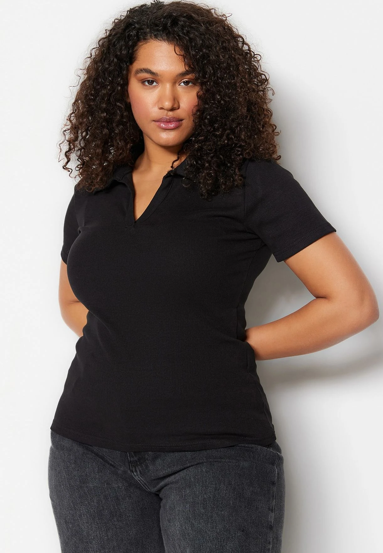 Polo Neck Knitted Top 3 Polo Neck Knitted Top