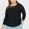 Avenue Round Neck Knitted Top -CARMAKOMA Clothing Sales 1 zoom desktop 325