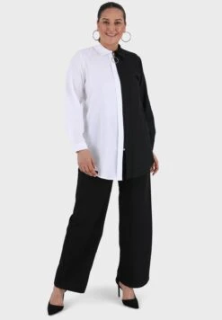 Button Down Contrast Detail Tunic