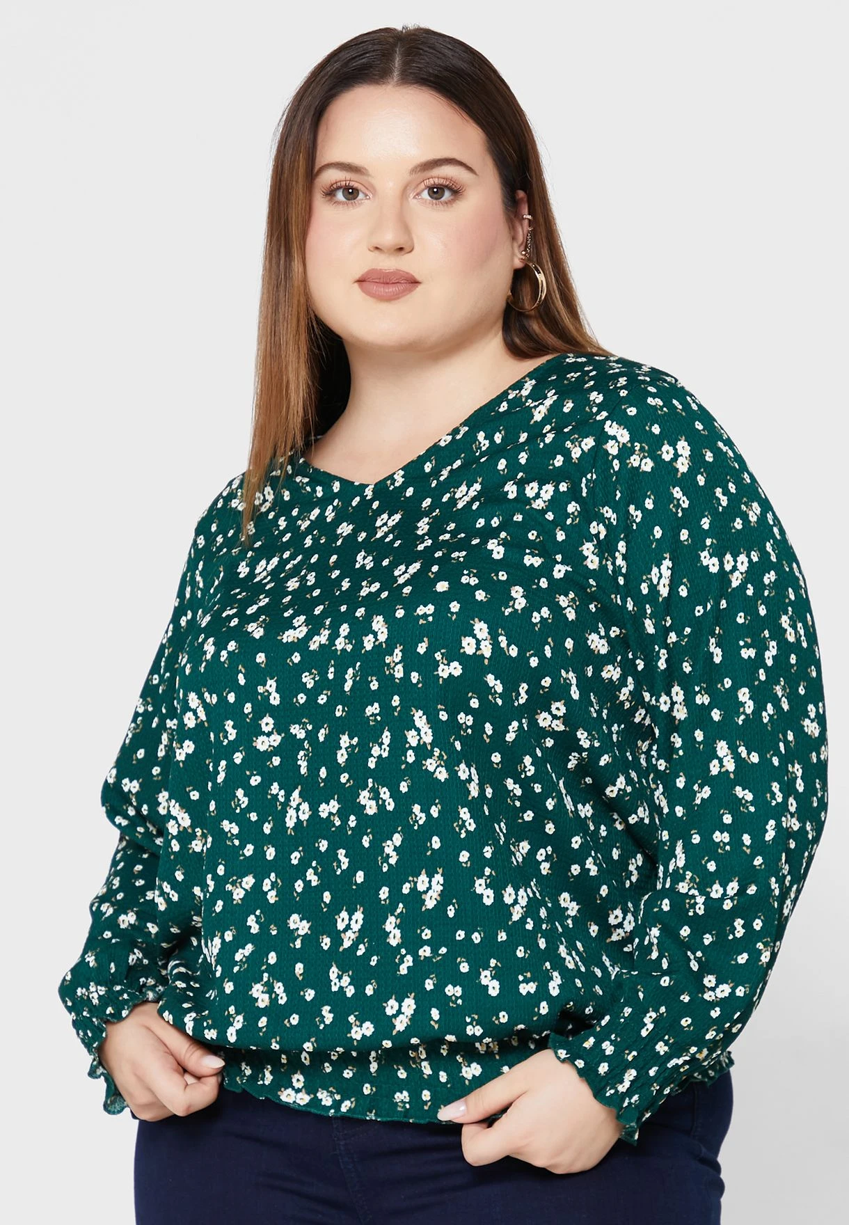 ONLY CARMAKOMA Floral Print V-Neck Top 3 ONLY CARMAKOMA Floral Print V-Neck Top