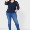 ONLY CARMAKOMA High Waist Flare Jeans -CARMAKOMA Clothing Sales 1 zoom desktop 364