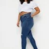 High Waist Distressed Skinny Jeans 2 High Waist Distressed Skinny Jeans -CARMAKOMA Clothing Sales 1 zoom desktop 380