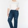 Ripped High Waist Jeans -CARMAKOMA Clothing Sales 1 zoom desktop 389