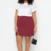 High Waist Slit Detail Skirt