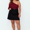 High Waist Denim Skirt -CARMAKOMA Clothing Sales 1 zoom desktop 393