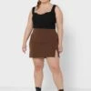 Slit Hem Mini Skirt -CARMAKOMA Clothing Sales 1 zoom desktop 404