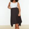 Asymmetric High Waist Skirt