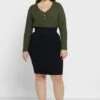 Zizzi Bodycon Midi Skirt -CARMAKOMA Clothing Sales 1 zoom desktop 419