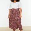 Floral Print Front Slit Skirt -CARMAKOMA Clothing Sales 1 zoom desktop 426
