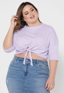 Tie Detail Crop T-Shirt