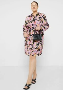 Vero Moda Curve Tie Detail Floral Shirt Dress