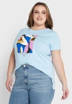 ONLY CARMAKOMA Round Neck Graphic T-Shirt