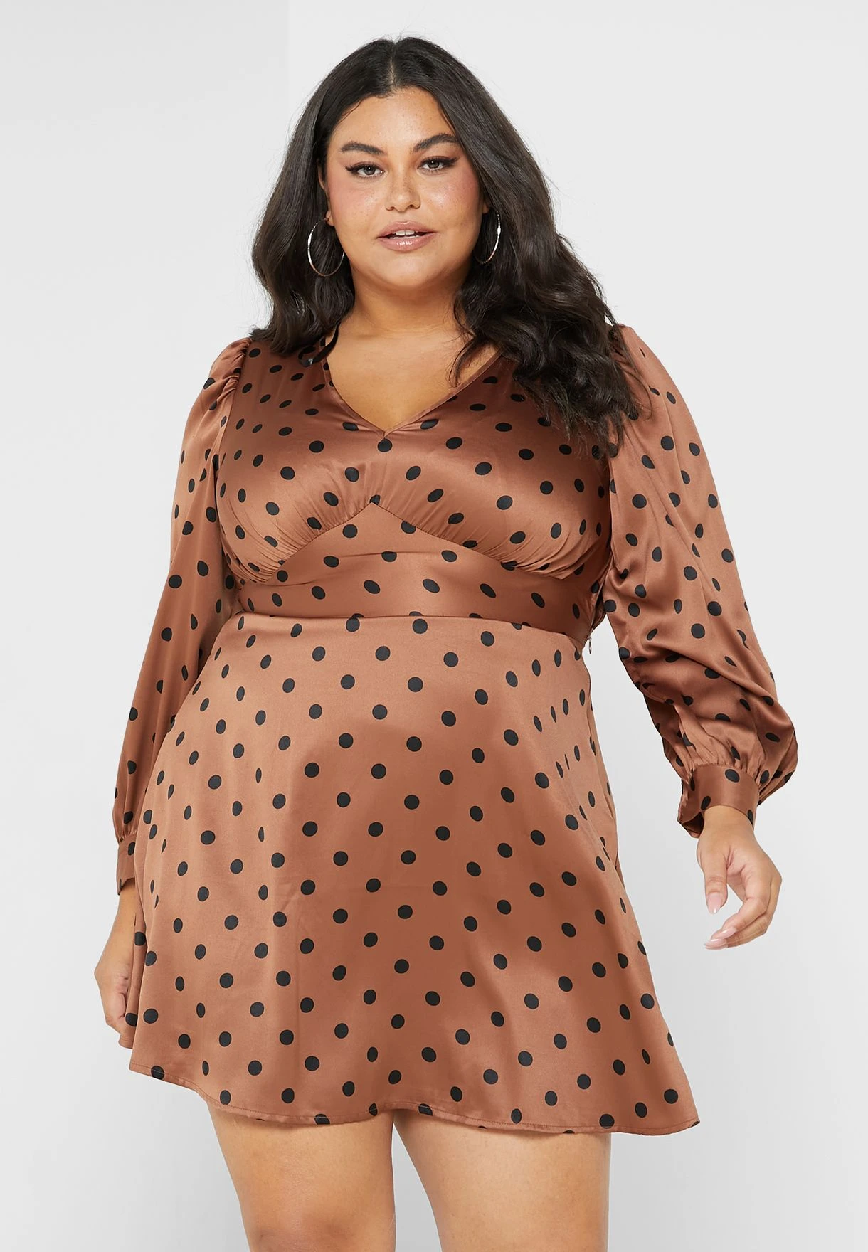 Vero Moda Curve Printed Puff Sleeve Dress 3 Vero Moda Curve Printed Puff Sleeve Dress