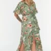 Slit Detail Floral Print Dress -CARMAKOMA Clothing Sales 1 zoom desktop 78