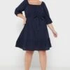 Vero Moda Curve Puff Sleeve Tie Detail Dress -CARMAKOMA Clothing Sales 1 zoom desktop 81