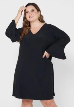 Avenue V-Neck Ruffle Sleeve Knitted Dress