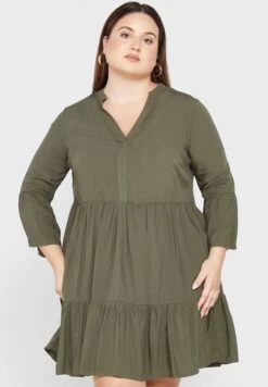 ONLY CARMAKOMA V-Neck Ruffle Detail Dress