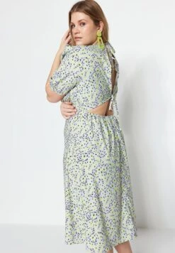 Cut Out Tie Detail Dress