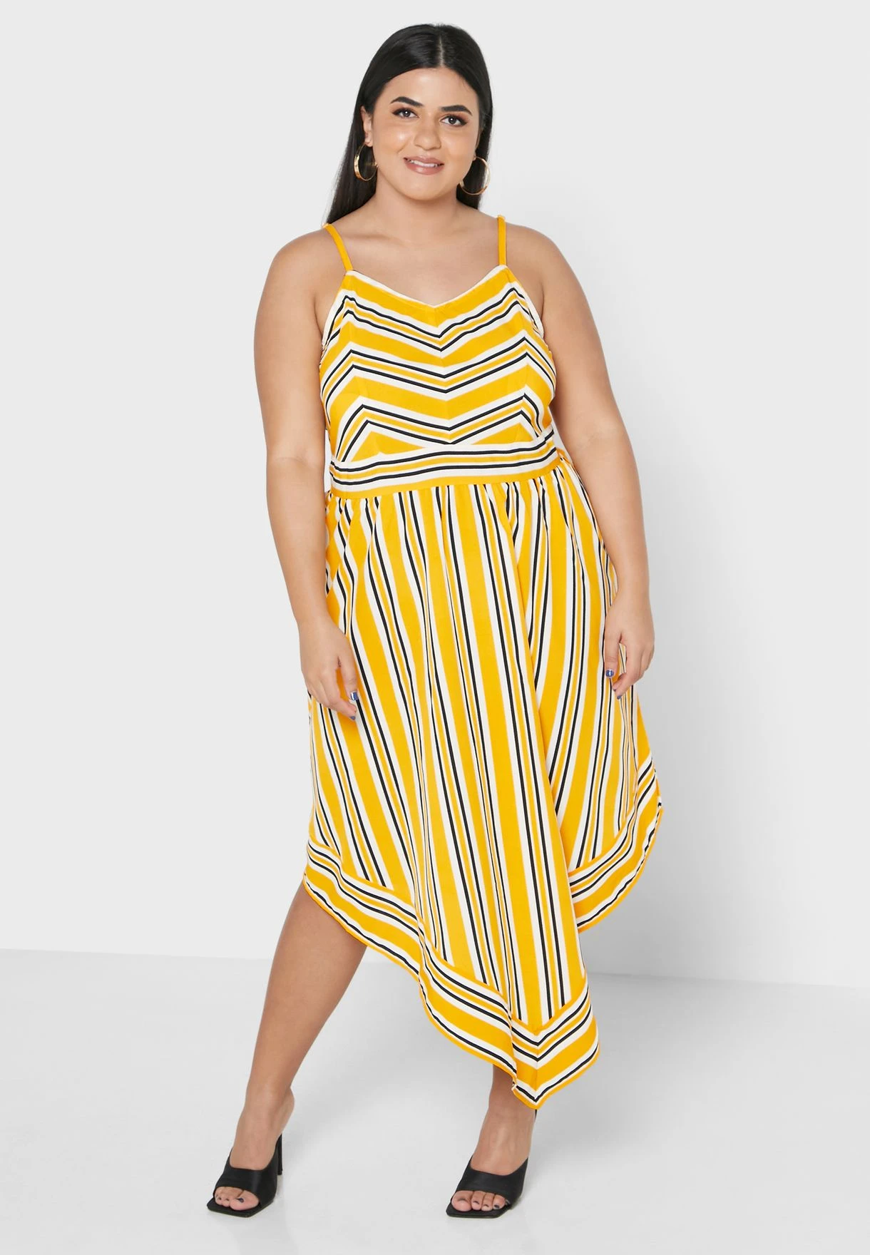 Pinstripe Gathered Waist Strap Detail Dress 3 Pinstripe Gathered Waist Strap Detail Dress