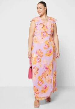 Vero Moda Curve Floral Print Tie Detail Dress