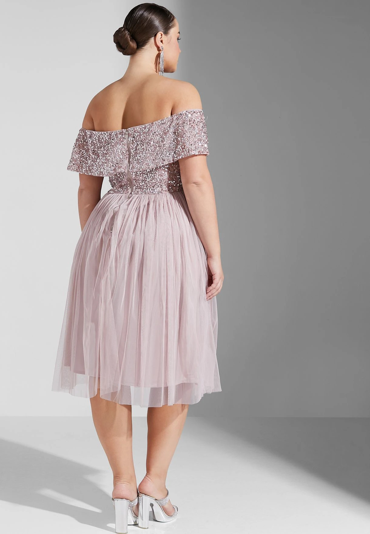 Bardot Sequin Detail Pleated Dress 4 Bardot Sequin Detail Pleated Dress - Image 2