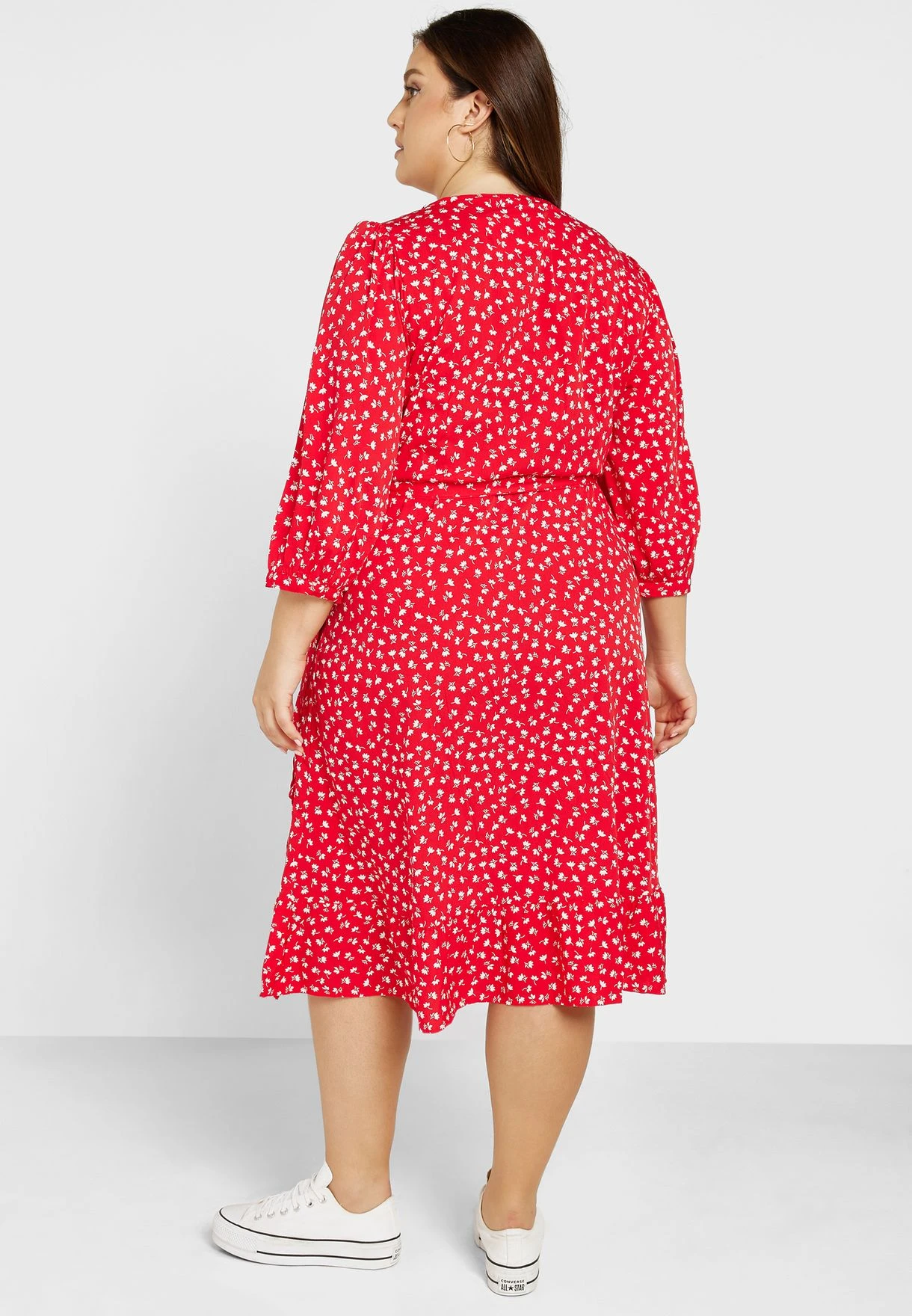 ONLY CARMAKOMA Ruffle Hem Wrap Dress 4 ONLY CARMAKOMA Ruffle Hem Wrap Dress - Image 2