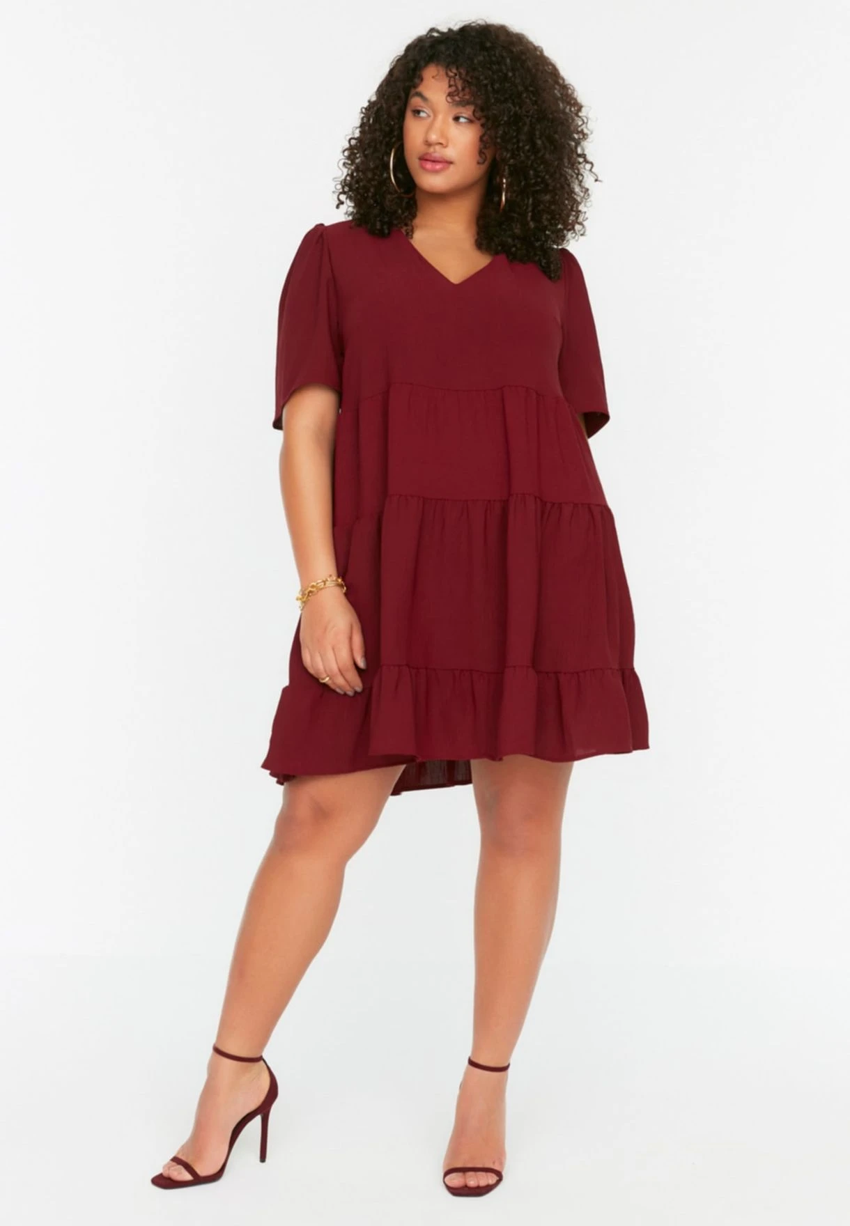 Puff Sleeve Tiered Dress 4 Puff Sleeve Tiered Dress - Image 2
