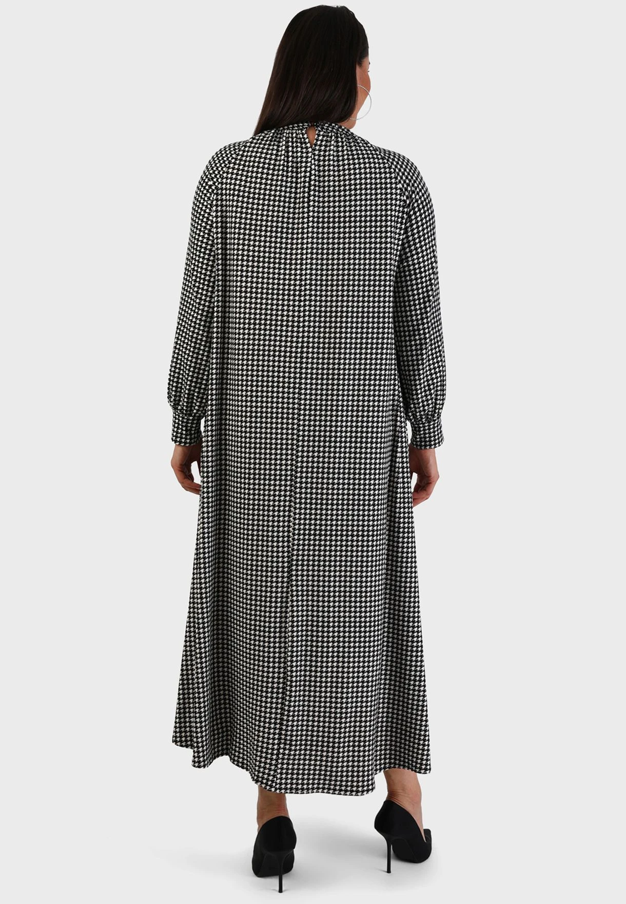 Checked Puff Sleeve Dress 4 Checked Puff Sleeve Dress - Image 2