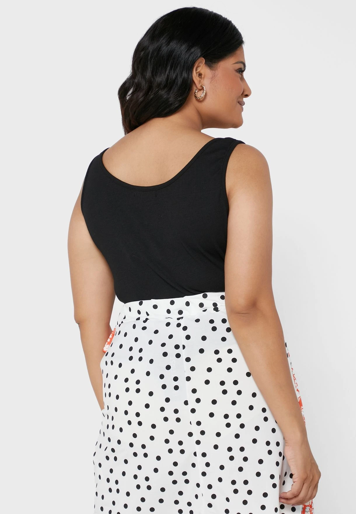 Black Plus Size Scoop Neck Rib Bodysuit 4 Black Plus Size Scoop Neck Rib Bodysuit - Image 2