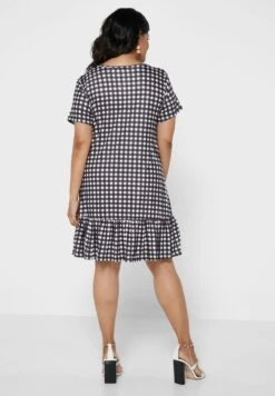 Gingham Jersey Frill Hem Dress -CARMAKOMA Clothing Sales 2 zoom desktop 30