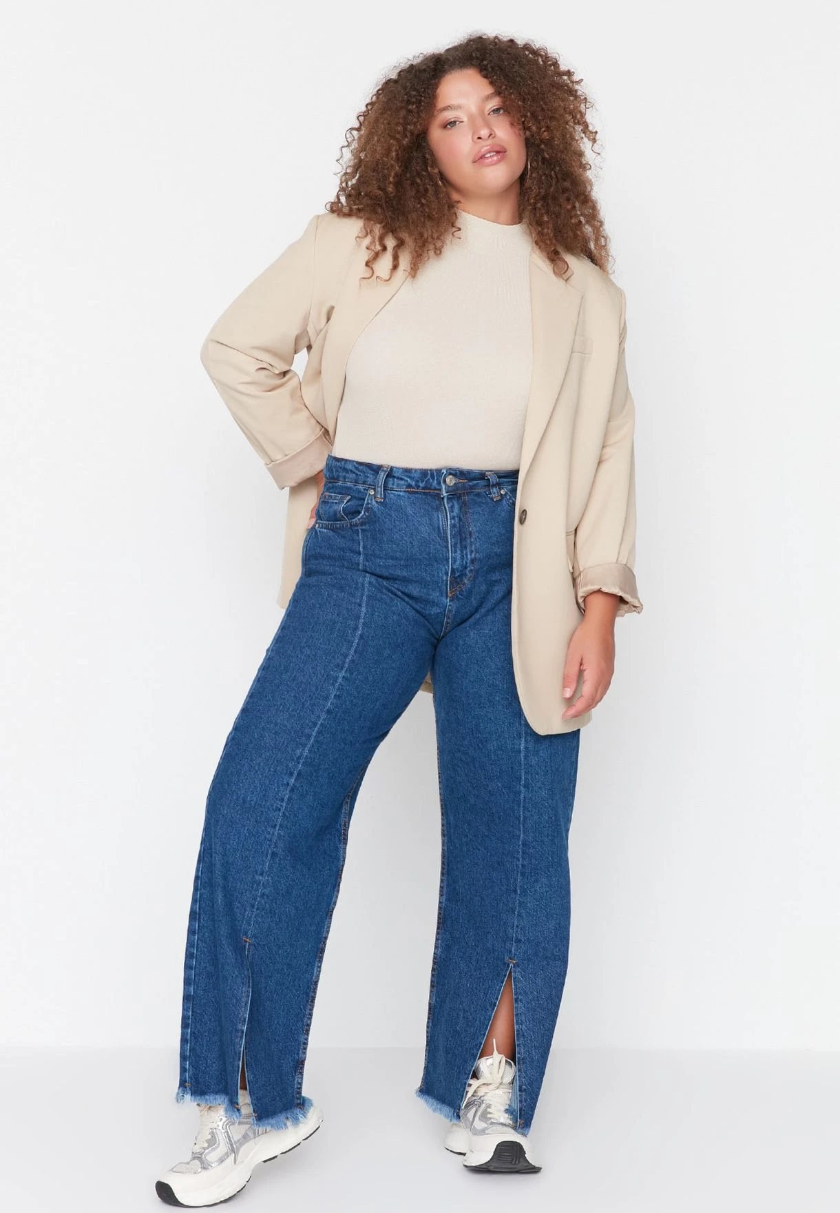 Wide Leg Slit Jeans 4 Wide Leg Slit Jeans - Image 2