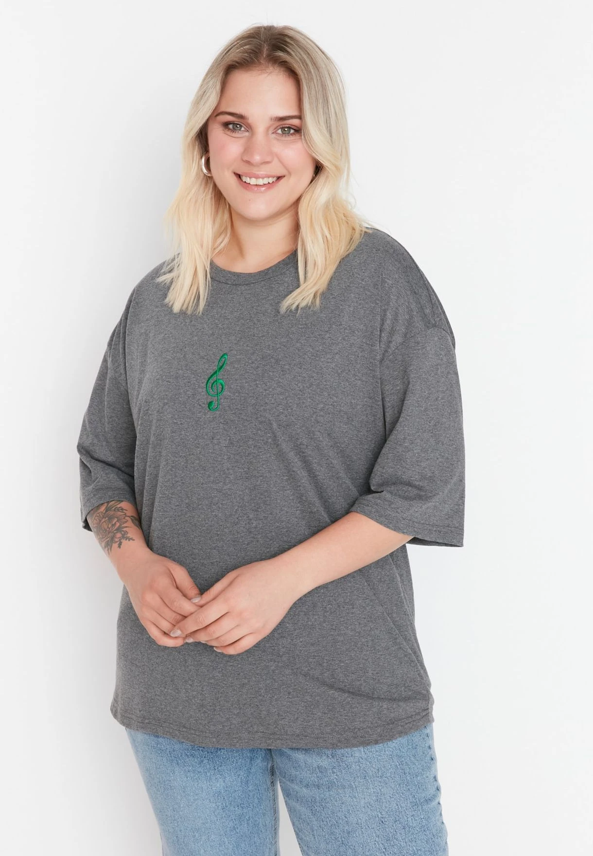 Crew Neck Oversized T-Shirt 4 Crew Neck Oversized T-Shirt - Image 2