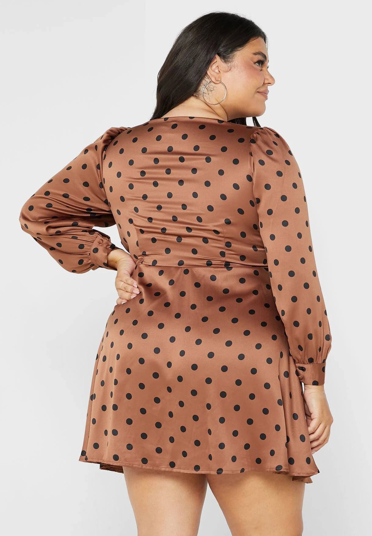 Vero Moda Curve Printed Puff Sleeve Dress 4 Vero Moda Curve Printed Puff Sleeve Dress - Image 2