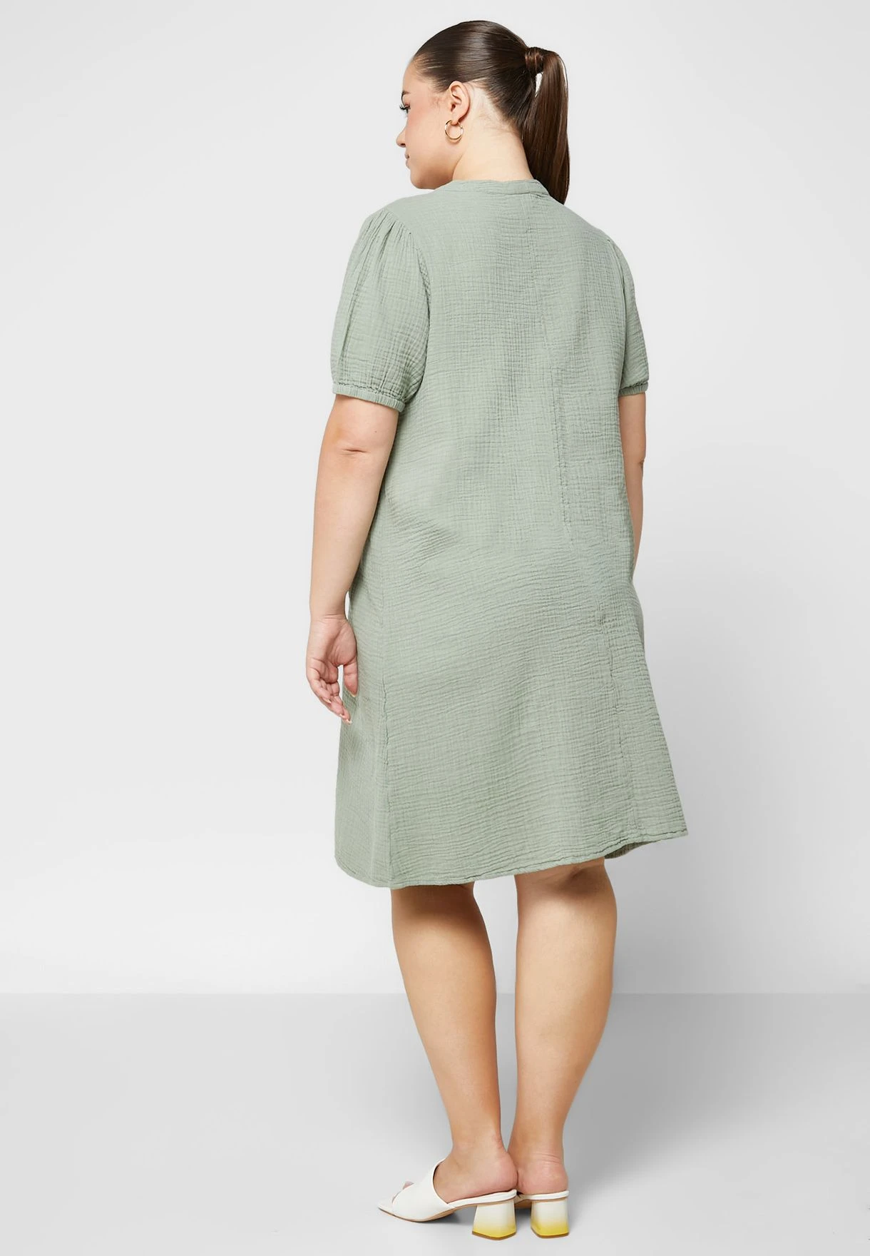 ONLY CARMAKOMA Notched Neck Tiered Dress 4 ONLY CARMAKOMA Notched Neck Tiered Dress - Image 2